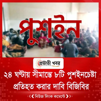 ২৪ ঘণ্টায় সীমান্তে ৮টি পুশইনচেষ্টা প্রতিহত করার দাবি বিজিবির