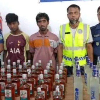 দুর্গাপুরে ৬৩ বোতল মদসহ আটক ২