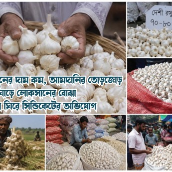 রসুন আমদানির তোড়জোড়  কৃষকের ঘাড়ে লোকসানের বোঝা, আমদানি ঘিরে সিন্ডিকেটের অভিযোগ