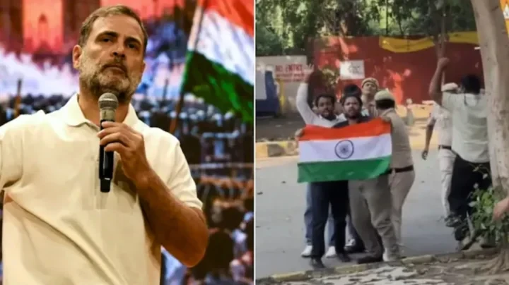 প্রকাশ্যে ‘ককরোচ জনতা পার্টি’র নেতাদের পাশে দাঁড়ালেন রাহুল গান্ধী