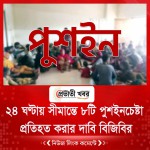 ২৪ ঘণ্টায় সীমান্তে ৮টি পুশইনচেষ্টা প্রতিহত করার দাবি বিজিবির
