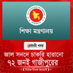 জাল সনদে চাকরি হারানো ৭২ জনই গাজীপুরের