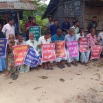 গোদারপাড়ে মসজিদ ভাঙার অভিযোগে মানববন্ধন